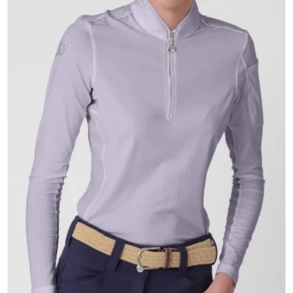 Chestnut Bay Equestrian Women's Long Sleeve Zip-Up Top Light Lilac Color
